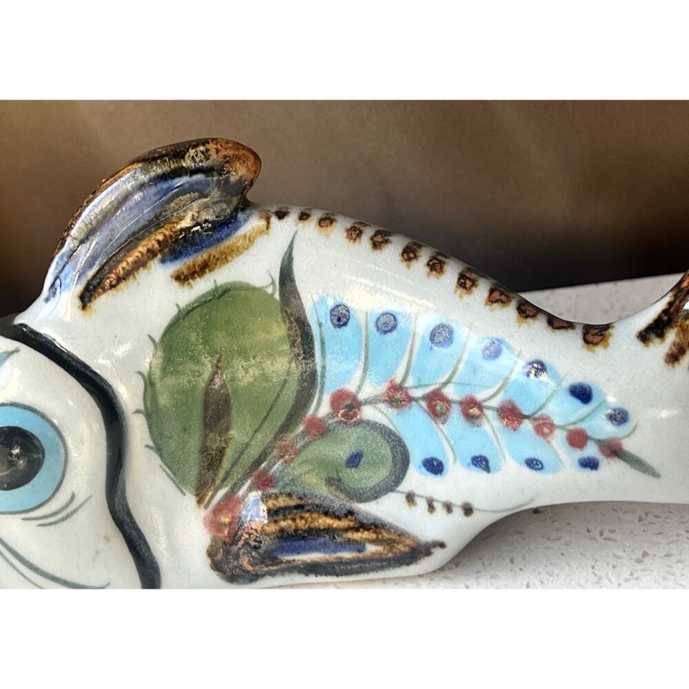 Ken Edwards Tonala Fish Mexican Folk Art Ceramic Marked Sculpture Gift Decor - Picture 4 of 13